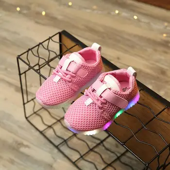 

Hot SALE Children Shoes With Light New Popular in Europe Baby Boy Shoes Autumn Girls Cartoon Sneakers Kids Led Sport Shoes