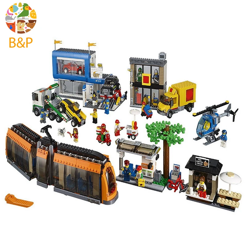 

lepin Legoing 60097 1767pcs City series City Square Model Building Block Educational DIY Toy For Children Birthday Gift 02038