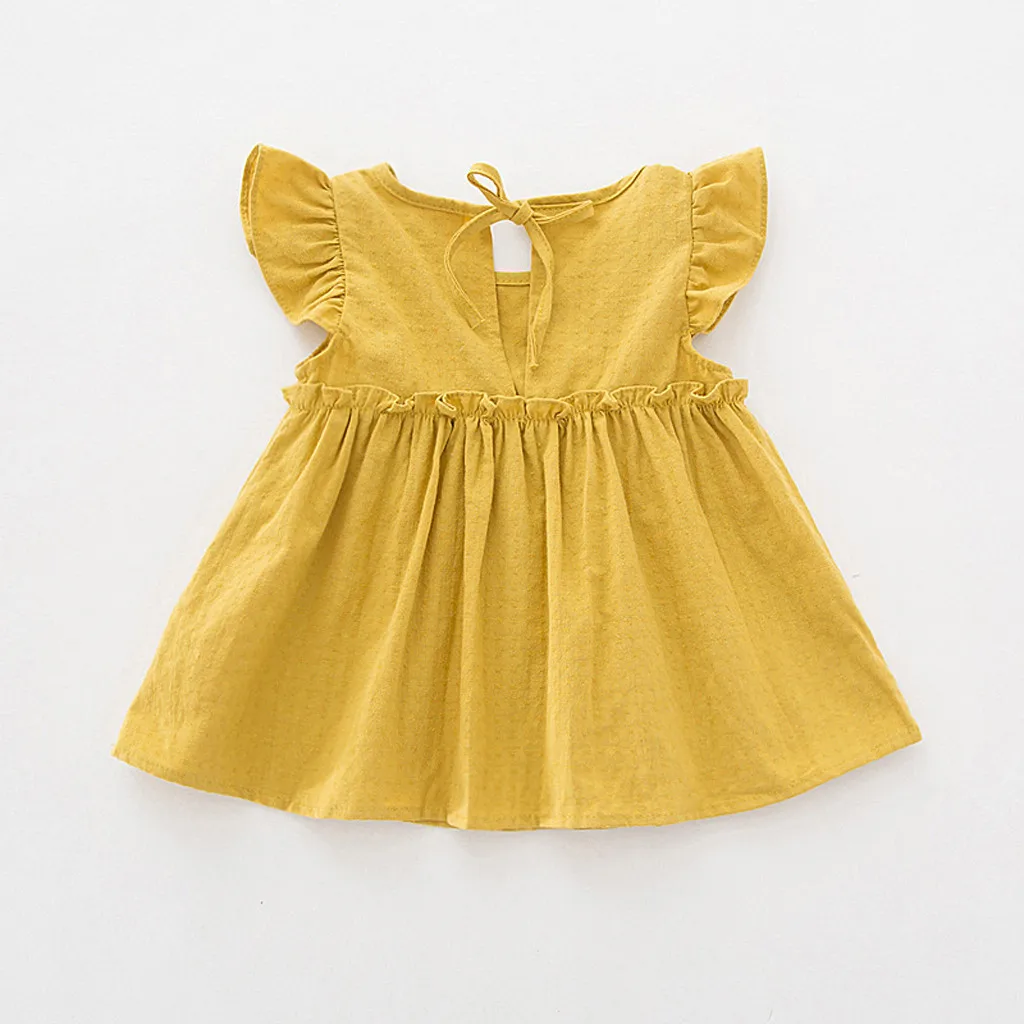 Kids Baby Ruffle Sleeve Dress Clothes