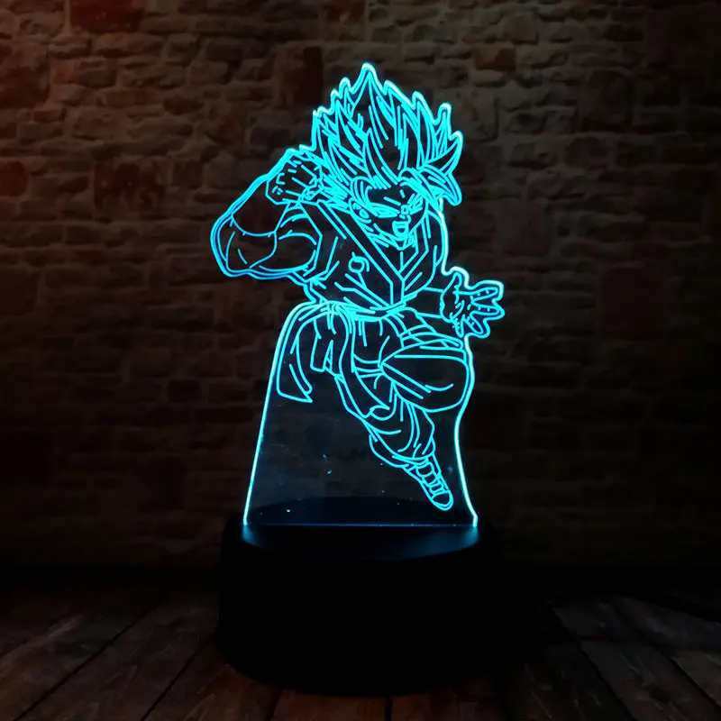 

Luminous Anime Figure Dragon Ball Z Model 3D Illusion LED NightLight Color Flashing Lamp Dragon Ball Super Goku Figura Toys