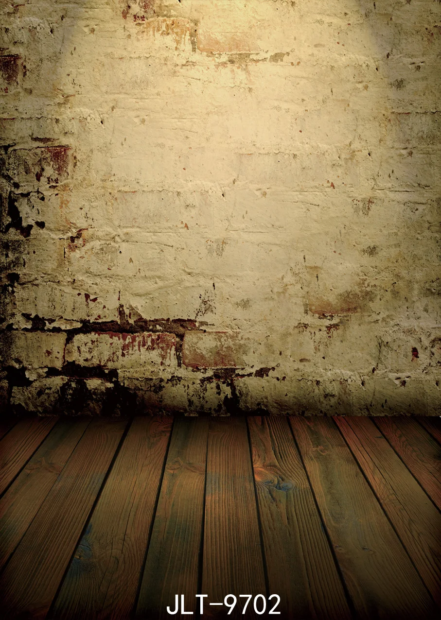Wooden floor Broken wall Backgrounds for photo studio Photos