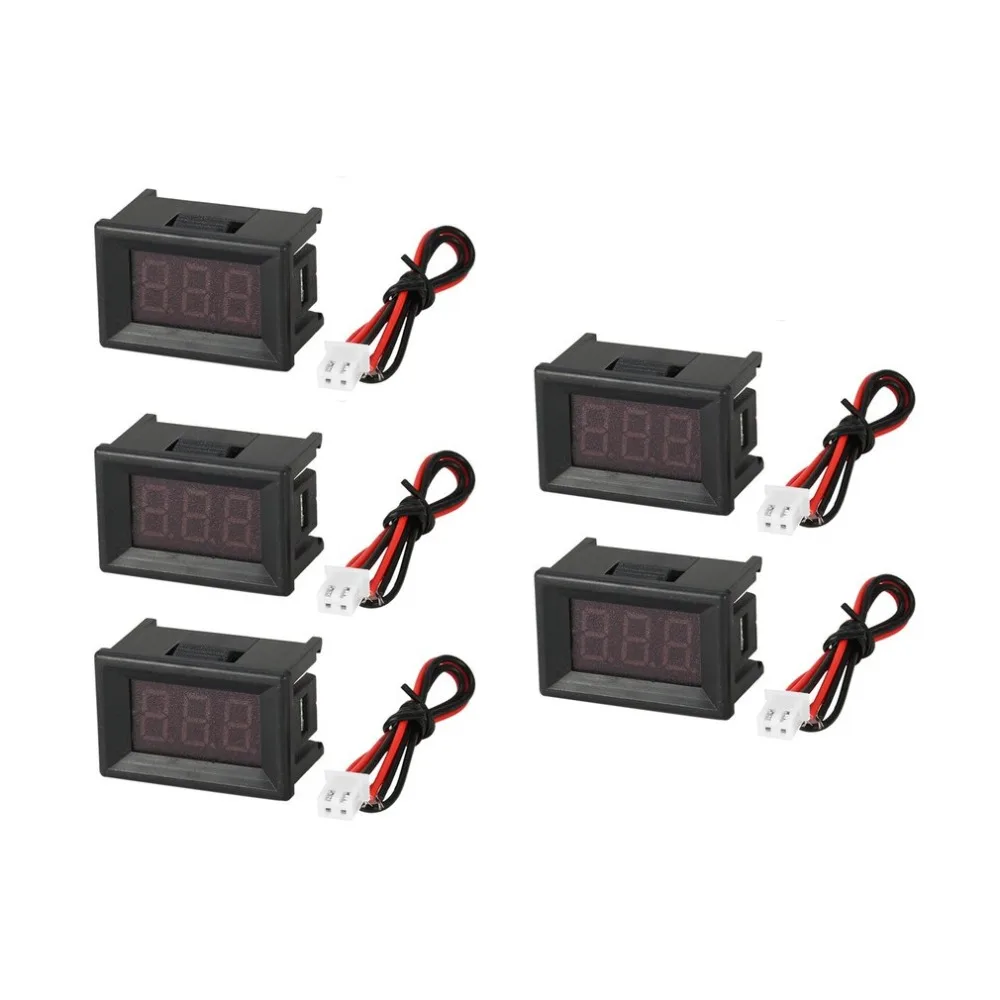 

5PCS 2.5-30V 0.36in 2 Wire LED Digital Display Panel Voltmeter Electric Voltage Meter Volt Tester Auto Battery Car Motorcycle