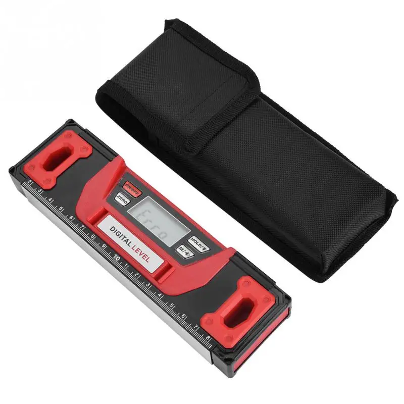 

New Digital Aluminum Alloy Magnetic Angle Finder Level 4 x 90 Degree Inclinometer 200mm Portable Lever Meter Measuring Tools