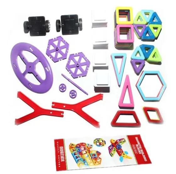 

96 Pcs Models Building Toy Magnetic Plastic Bricks Kids Toys Children's Blocks Toys Assembly Designer mini F17337