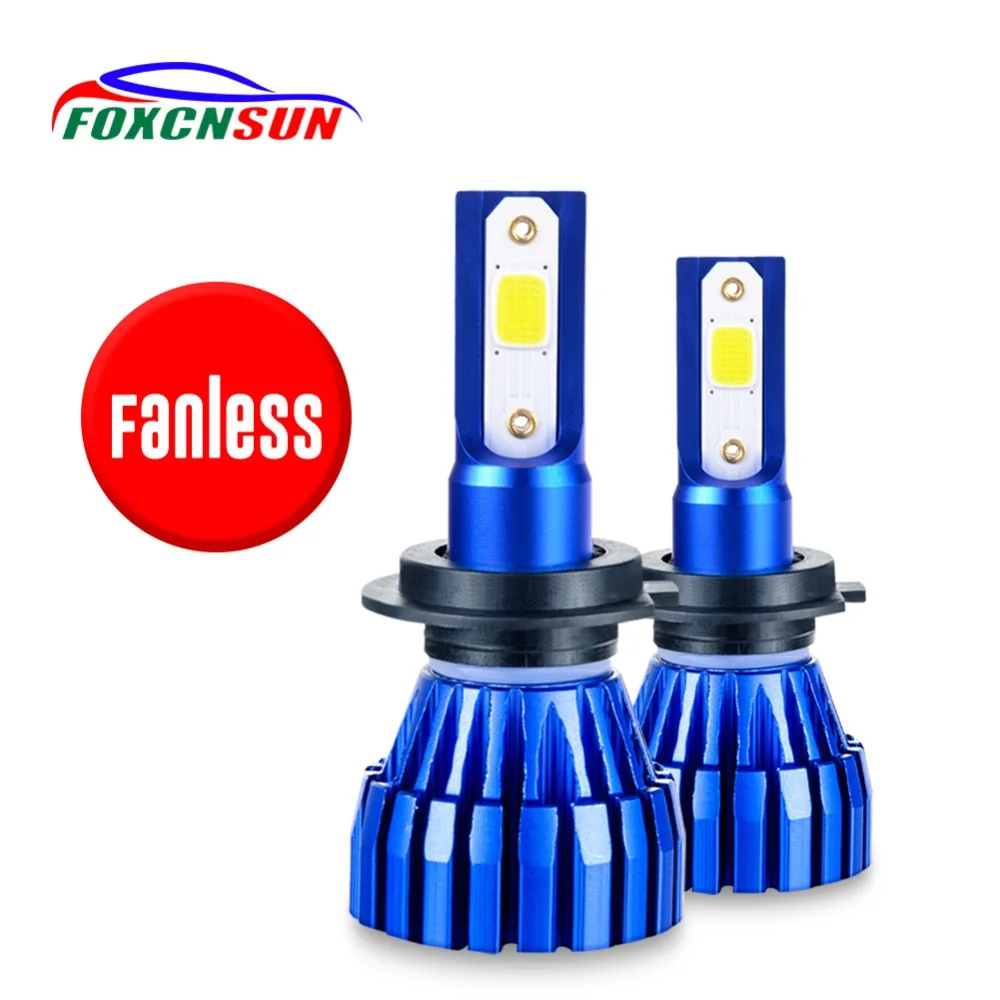 

Foxcnsun h7 led h4 H11 LED Headlight H4 led Bulb led 9005 9006 H8 H1 H3 9012 HB3 HB4 Auto COB LED Lamp 50W 5000LM 6500K 12V 24V