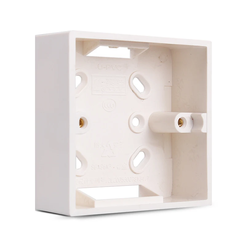 

10pcs Wall Surface Mounted Bottom Box 86 Type Socket Switch Bottom Junction Base PVC Wall Mount Switch Box
