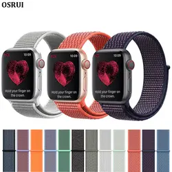 Нейлоновый ремешок для Apple Watch band 4 42 мм 38 мм 3 44 мм iwatch ремешок 40 мм 2 correa часы Браслет спортивная петля наручные ремень аксессуары