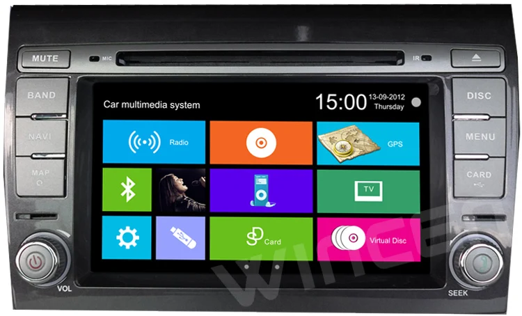 Best 6.2" Car DVD GPS Player for Fiat  Bravo Support GPS DVD IPOD BT RDS Radio USB SD function Car Navigation Audio System Radio 1