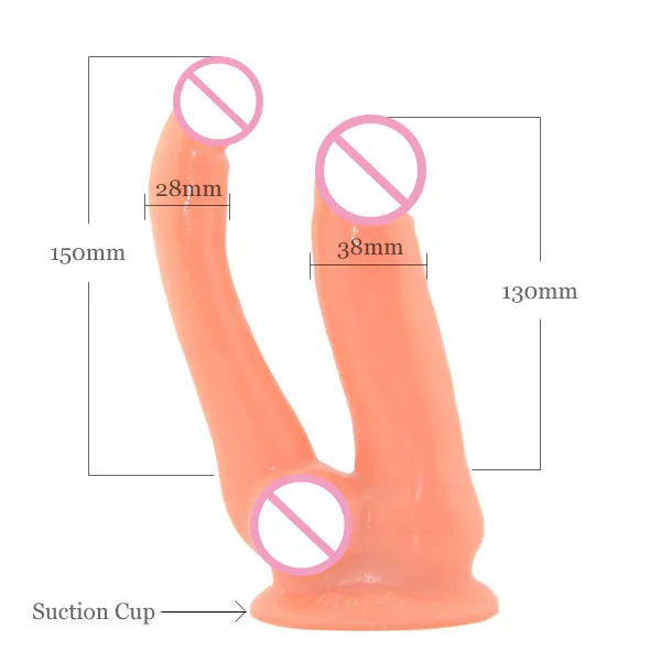 Vibrating Double Dildos Double Penetration Toy Realistic Penis Suction Cup Dildo Vibrator Sex Toys for Woman Sex Products