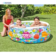 С рисунком пластиковый надувной 3 слоя Золотой рыбный бассейн надувной семейный надувной бассейн океан ванная-бассейн завышенным дно