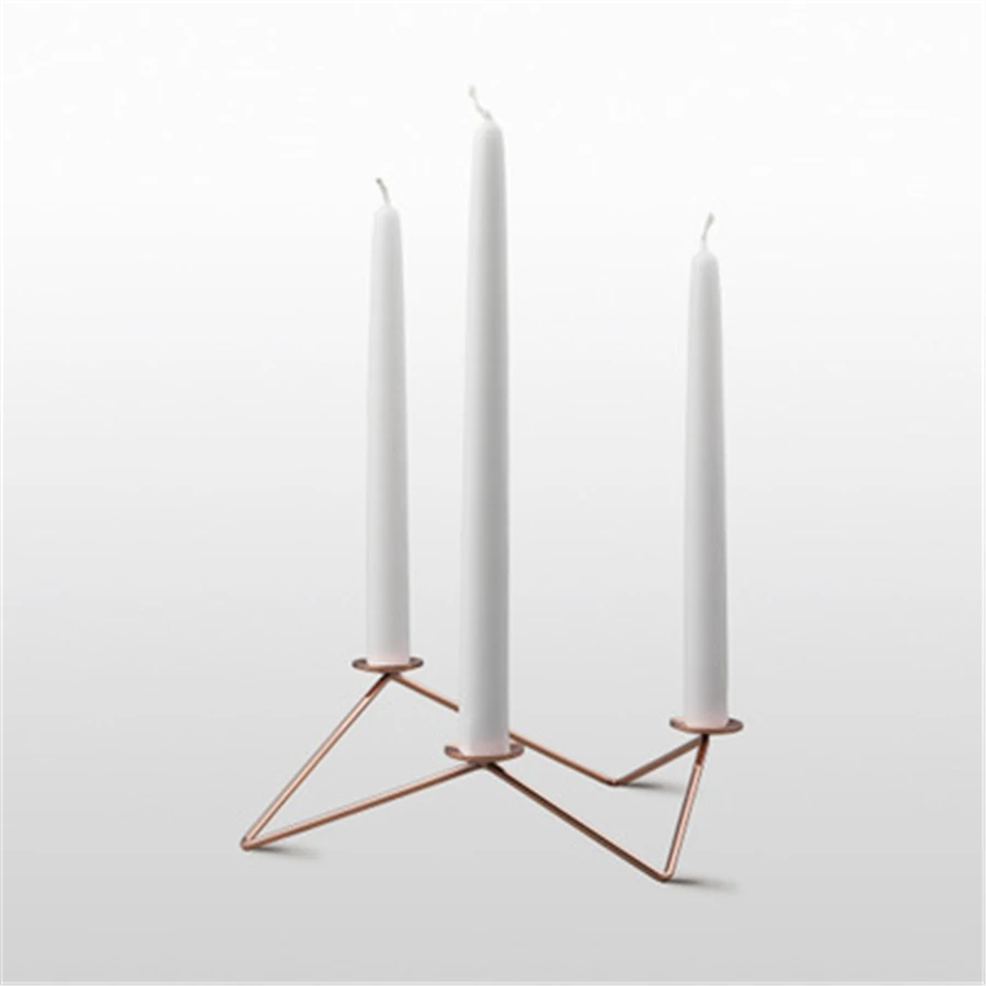 

Iron Christmas Geometric Candle Holder Black Nordic Stand Candle Holder Silver Gold Home Decor Wedding Centerpieces for Tables 5