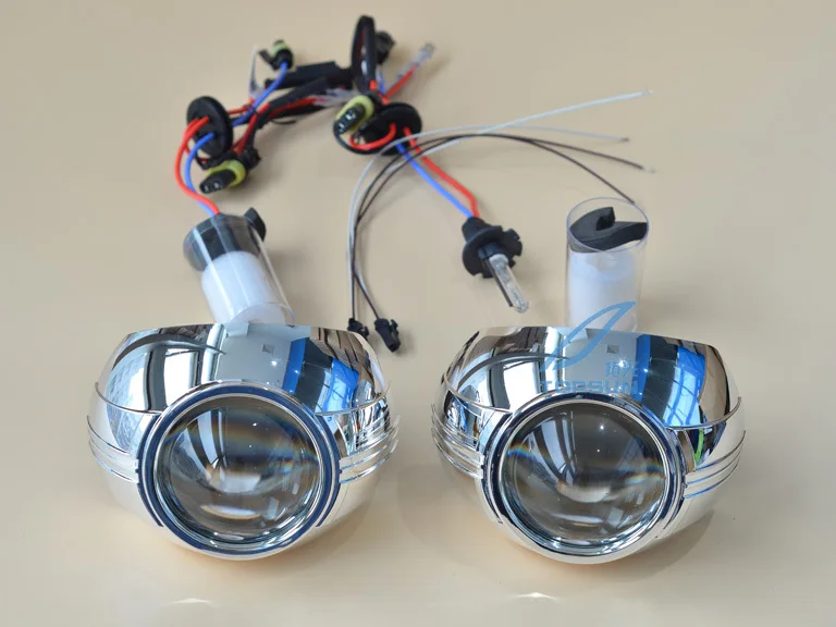

GZTOPHID Free Shipping Car Light Kit H4 Projector Lens 3 Inch Q5 Koito Bifocal, 35W Cnlight HID Xenon Bulb D2H, and Lens Shroud
