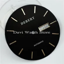 36,2 мм черный циферблат подходит приблизительный срок поставки: 2836 Miyota 8205 8215 821A движения