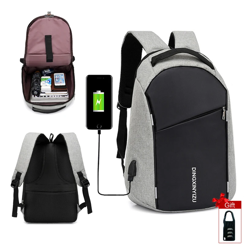 

Women Men 15.6 Inch Laptop Backpack Anti Theft Male Notebook With USB Charging Business College School Backpacks Travel Bagpack