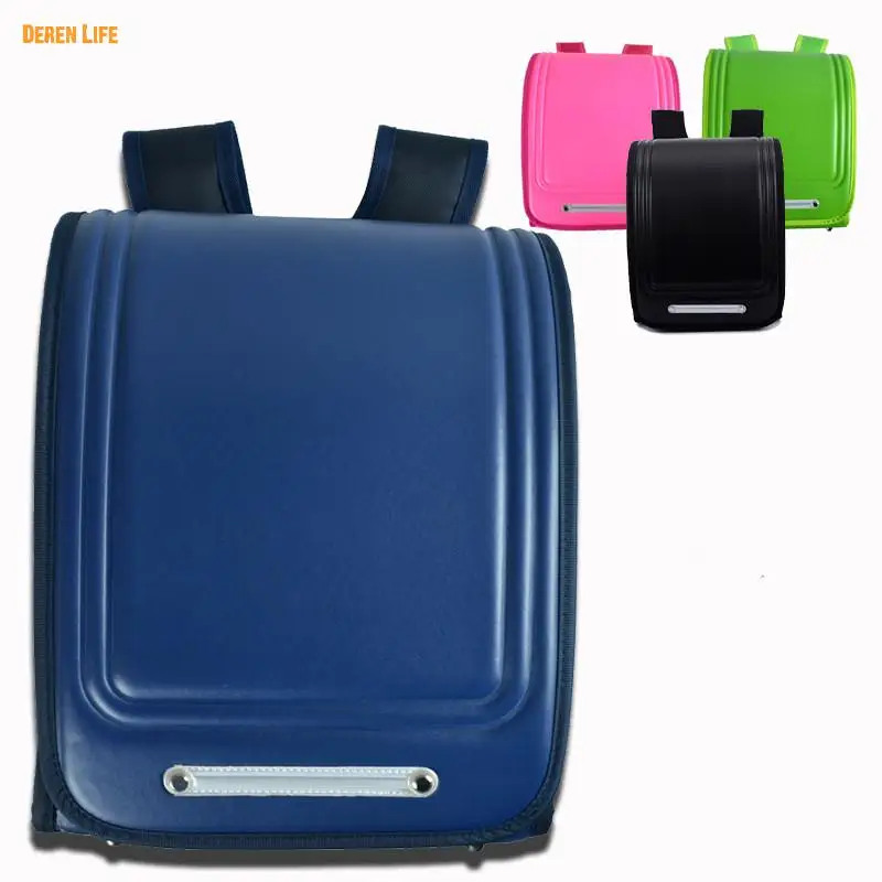 

2015 New Kid School Bag Children Backpacks Japanese Style Pu Mochila Gilrs Boys Bolsas Lovely Randoseru Cartable Enfant (6color)