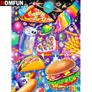 

HOMFUN Full Square/Round Drill 5D DIY Diamond Painting "Color food" Embroidery Cross Stitch 3D Home Decor Gift A12656