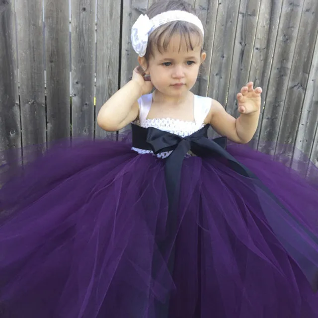 Purple Flower Girl Tutu Dress
