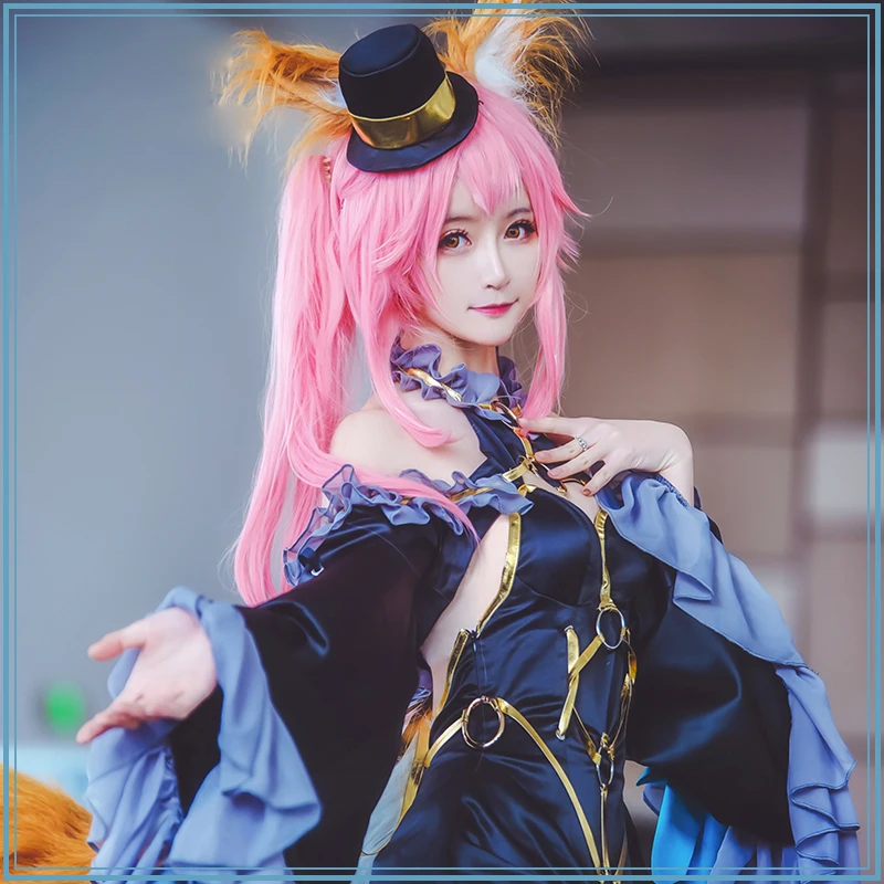 Аниме Fate Grand Order fate/extra Tamamo no Mae черный маг карнавальный костюм для женщин