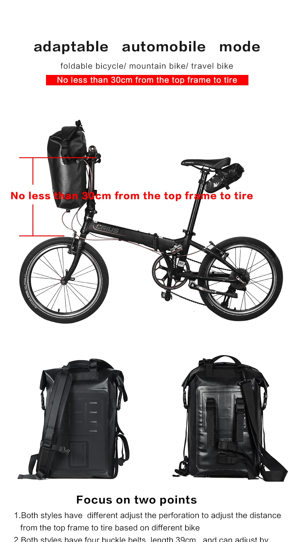 Discount Rhinowalk Bicycle Bag Rainproof Large Capacity 20L MTB Road Bike Handlebar Front Bag Multifunctional Backpack Cycling Travel Bag 14