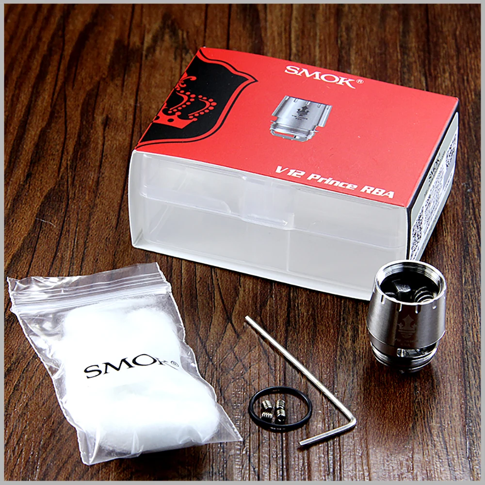 SMOK TFV12 Prince RBA с сопротивлением 0.25ohm для TFV12 Prince Tank Atomizer RBA coil head стеклянная трубка