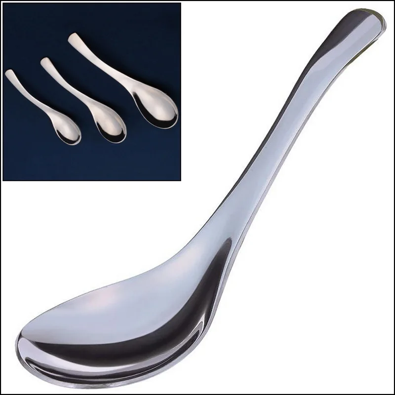 by DHL or EMS 500 pcs Thick 304 Stainless Steel Soup Spoon 3pcs Set
