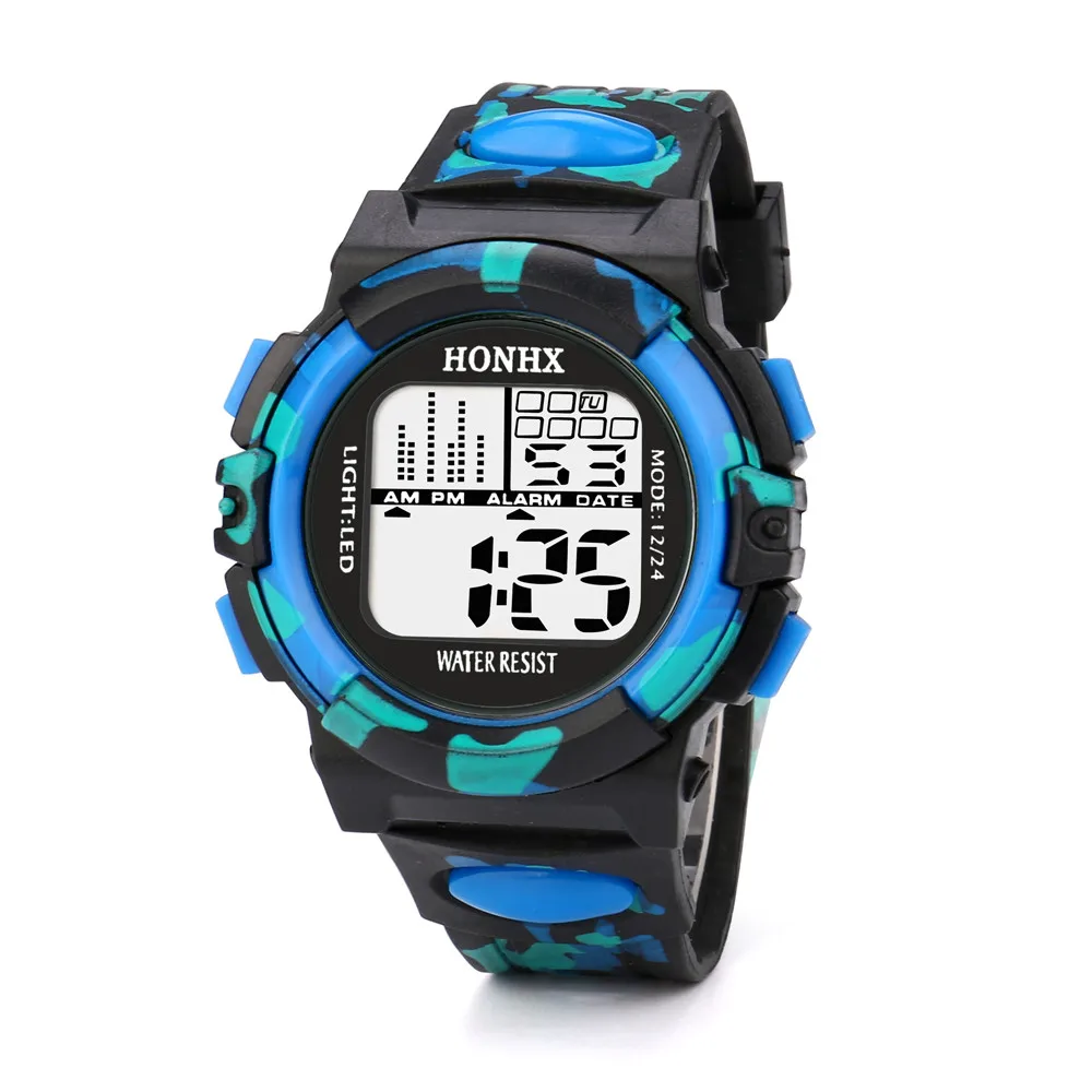 Мужские часы лучший бренд класса люкс Цифровой Открытый Многофункциональный водонепроницаемый детский/мальчик/девочка спортивные электронные часы#60