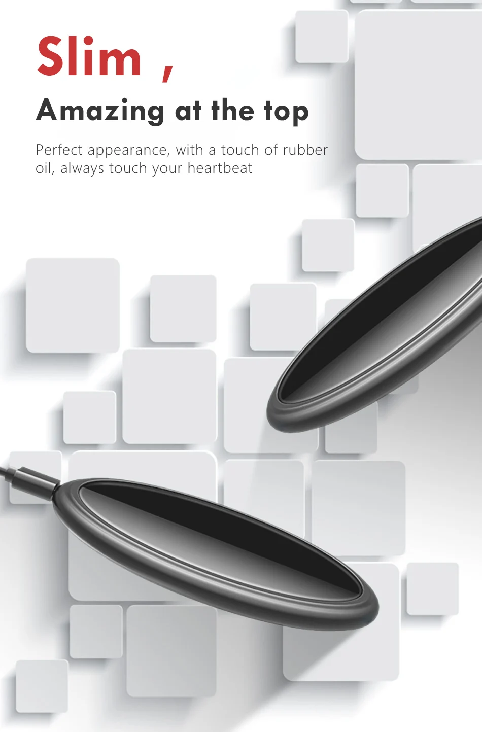 !ACCEZZ Glass Mirror 7.510W Qi Wireless Charger For iPhone X 8 Samsung Galaxy S9 S8 Plus S7 Ultra-thin Fast Charging For Mix 2S (2)