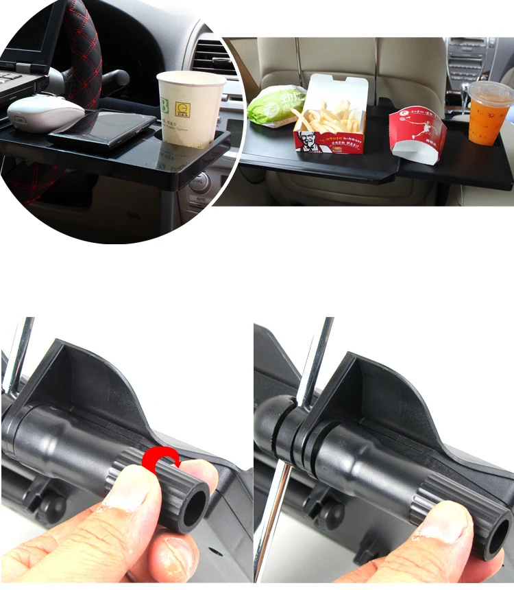 Автомобильный Настольный держатель для планшета на рулевом колесе, компьютерная стойка, органайзер для спинки сиденья автомобиля, лоток для напитков с выдвижным ящиком 3-го поколения