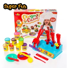 Горячие 3D безопасности Пластилин Playdough гамбургер повара наборы с формы 8 цветов тесто дети ролевые игры играть в обучение и образование игрушка