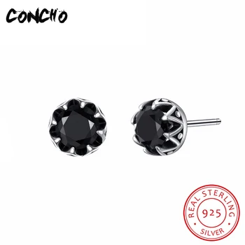 

2018 Time-limited Promotion Zircon Party Concho Jewelry 925 Sterling Geometric Stud Earrings For Women