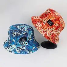 Хлопковая кепка с принтом рыбы Koi с обеих сторон, шляпа рыбака, шапка для путешествий на открытом воздухе, Кепка от солнца для мужчин и женщин, 174