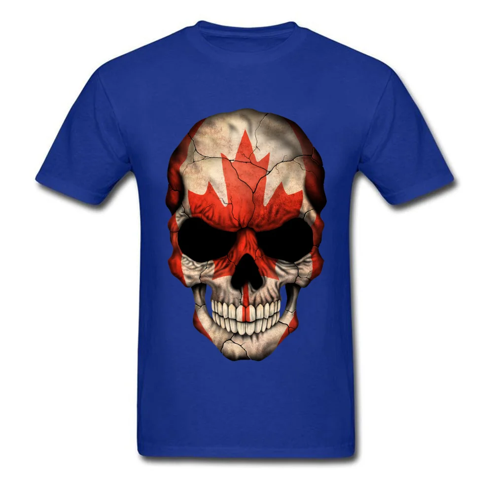 Canadian Flag Skull_blue