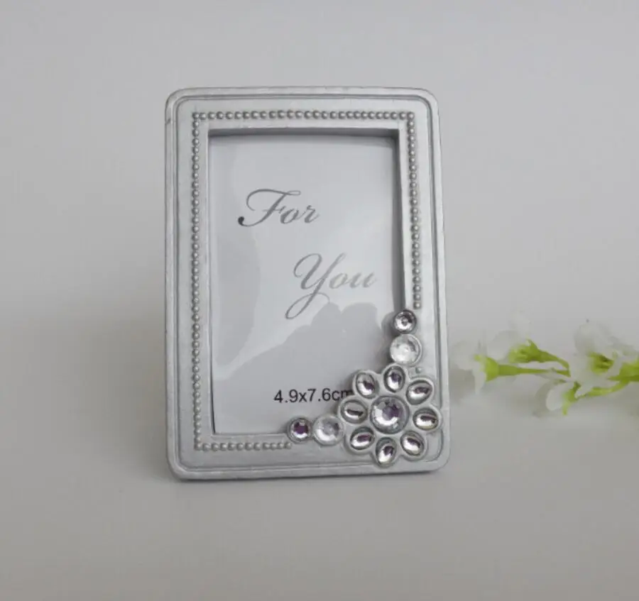 10pcs Mini Silver Rhinestone Photo Frame For Wedding Baby Shower Party