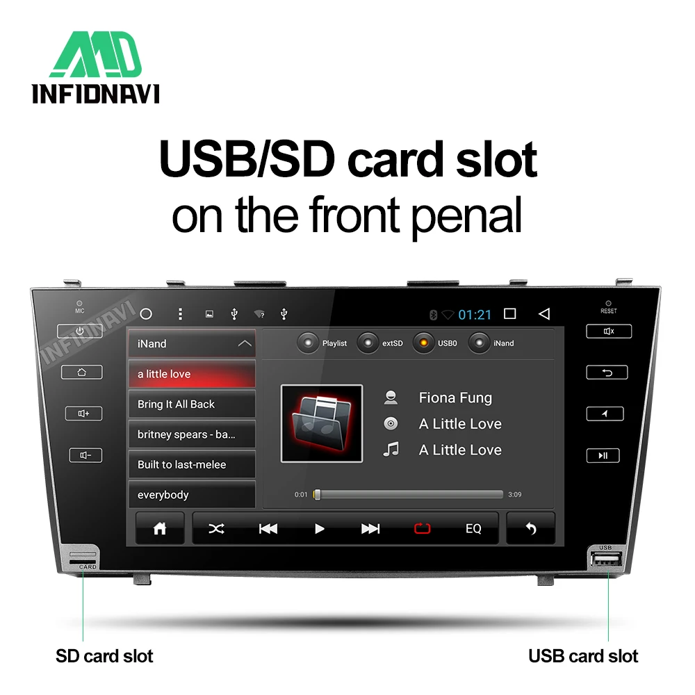 Clearance android 8.1 car dvd for Toyota camry 2008 2008 2009 2010 2011 radio navigation 2+32G eight core car stereo gps media player 2