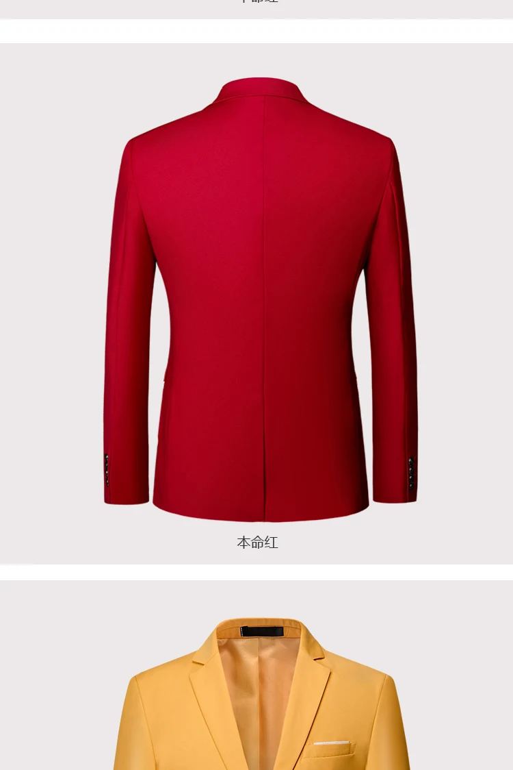 Новинка, деловой мужской пиджак s M L XL XXL 3XL 4XL 5XL 6XL, Мужской Блейзер, деловое повседневное Мужское пальто, 10 цветов на выбор