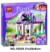 Bela 10539 341Pcs Compatible With legoe 41093 Friends Heartlake Hair Salon Model Building Kits Minifigure Blocks Bricks set Toys