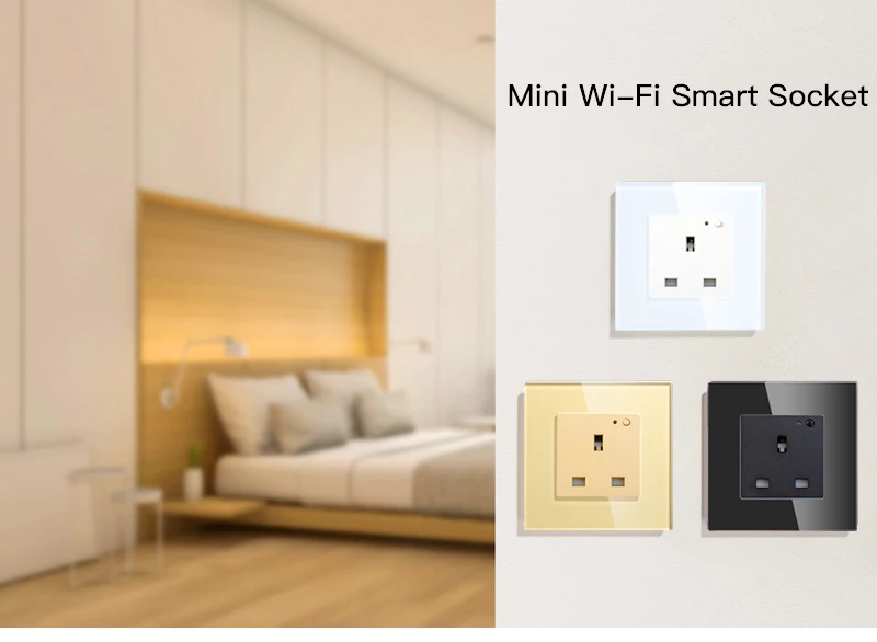 Великобритания Wi Fi умная настенная розетка 13A Outlet стекло панель, Smart Life/туя приложение дистанционное управление, работает с Amazon Echo Alexa Google