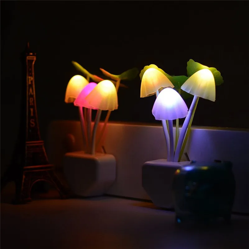 Гриб светодиодный ночник Ночной светильник с датчиком AC110V/220 V цвет сменный гриб свет прикроватный светильник для ребенка спящий светильник