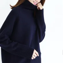 Кашемировая Шерстяная Смесь водолазка вязаный женский модный однотонный свободный толстый пуловер свитер серый 3 цвета S-XL