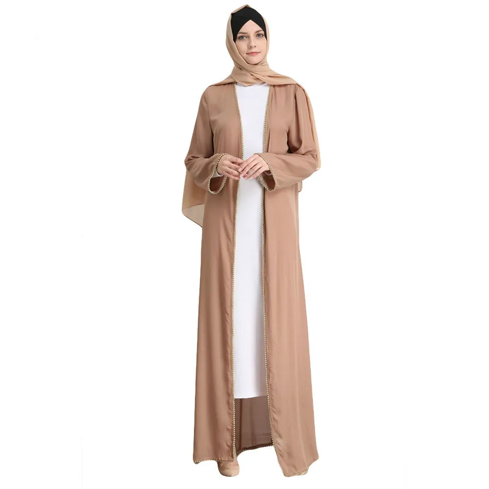 

Pearl Abaya Dubai Muslim Long Dress Women Robe Musulman Kimono Islamic Ramadan Moroccan Kaftan Arabic Turkish Caftan Eid Mubarak