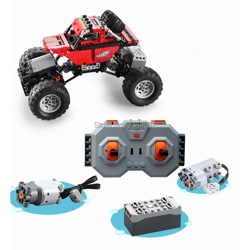 489pcs Building Blocks RC 4WD 2.4G climbing Car Double Motors Bigfoot Car Off-Road Vehicle Toy Apply to LEGOs Bricks Toys Gift 