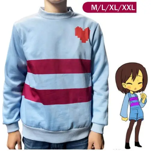 New Game Undertale Frisk Coat Cosplay Costume Warm shirt top Sweatshirt hoody jacket