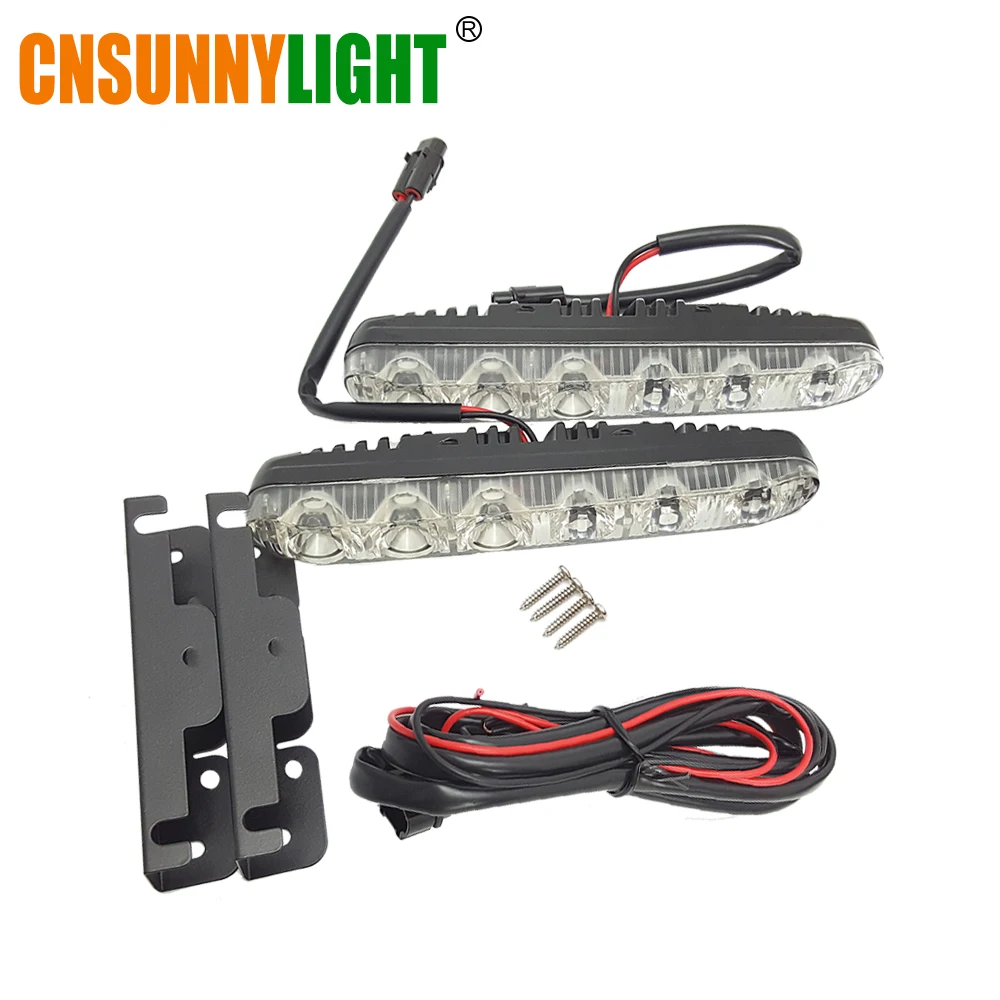 

CNSUNNYLIGHT LED Daytime Running Light Waterproof Universal DRL Kit Led Auto Driving Work Light External Fog Lamp 6000K 12V