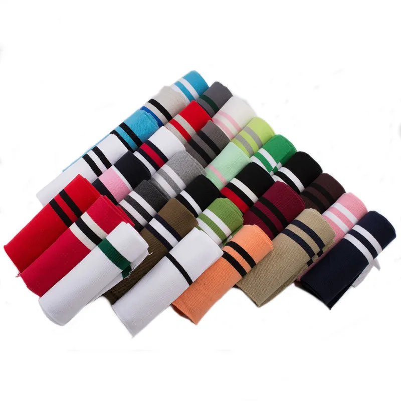 

1*1 Stripe Cotton Stretch Knit Neckline Cuff Waistband Rib Trim Sweater Fabric For Sweater Mib Coat