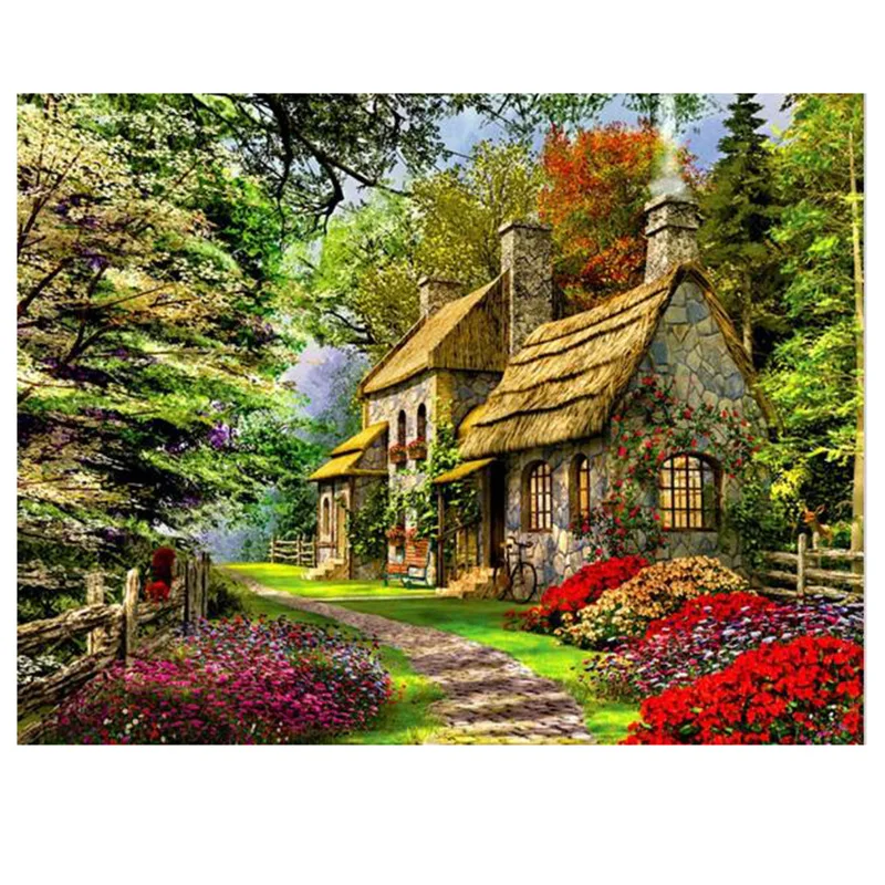 Compra casas de decoración online al por mayor de china ... Jardin cabaña decoración