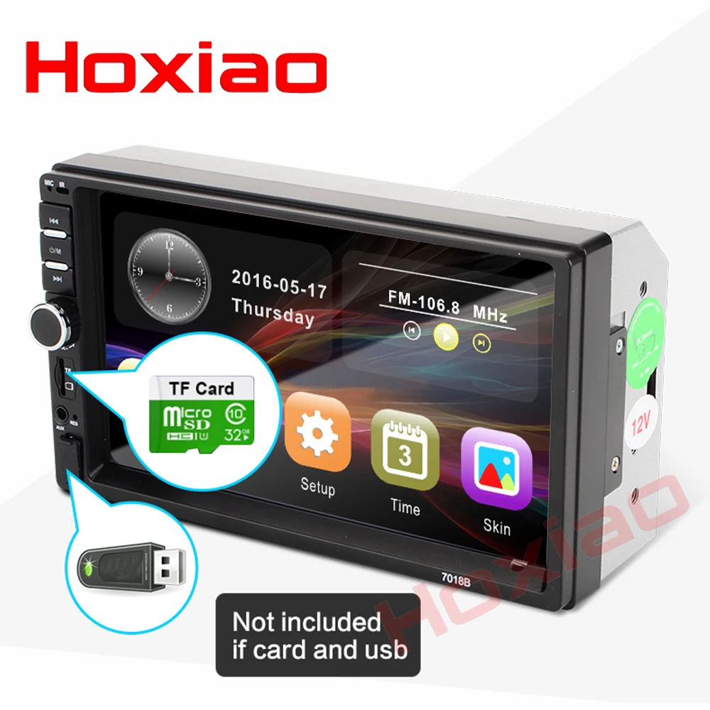 

Hoxiao 2 din car radio 7" HD Player MP5 Touch Screen Digital Display Bluetooth Multimedia USB 2din Autoradio Car Backup Monitor