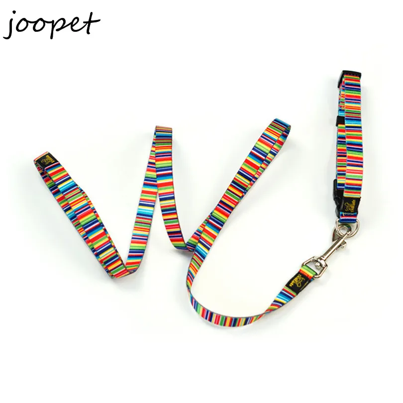 New Arrival Nylon Rainbow Dog Leash And Collar leads set for Christmas Free Shipping | Дом и сад
