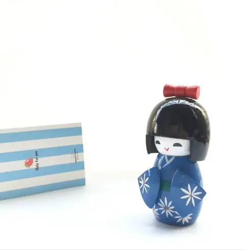 Новые милые деревянные японские куклы Kokeshi ручной работы в восточном стиле темно