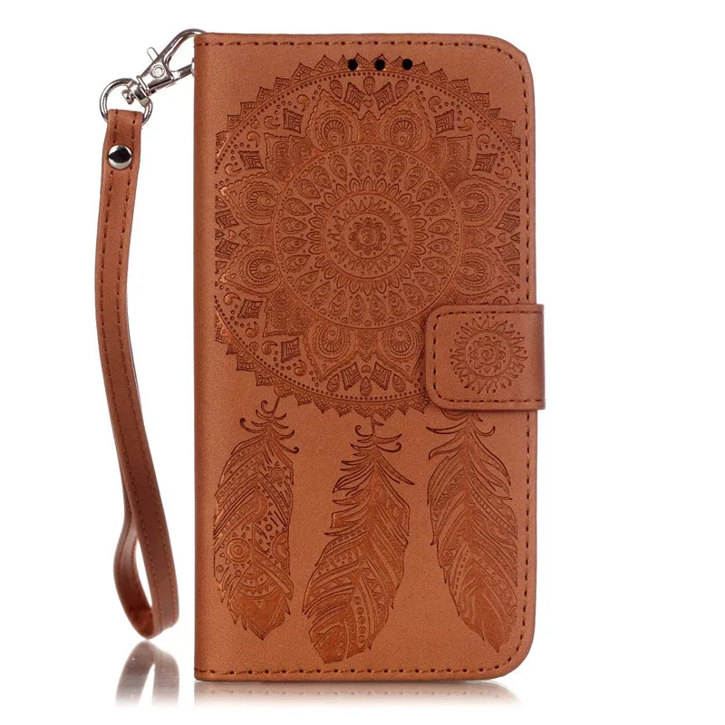 

Dream Catcher Design Leather Phone Case For Samsung Galaxy S6 Edge Plus S6Edge S 6 Hoesje Cover Holster Flip Stand With Lanyard