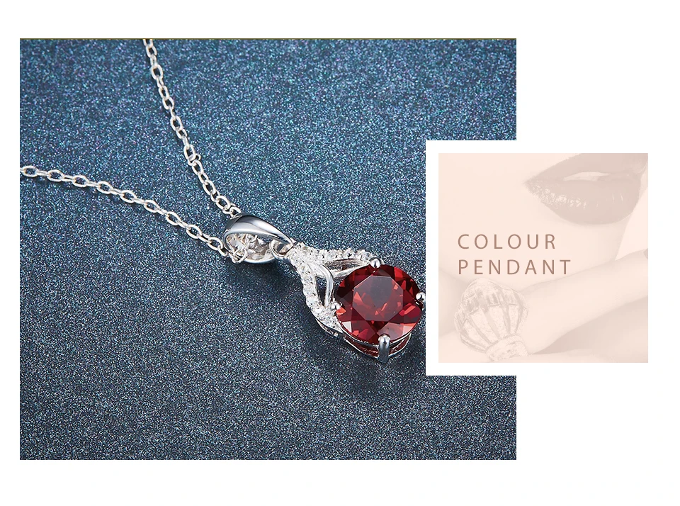 Hutang 3.85ct гранатовый ювелирный набор серьги с натуральными драгоценными камнями подвеска 925 серебро классический дизайн для женщин Отличный подарок на день Святого Валентина